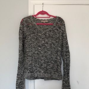 Loft black and white knit sweater
